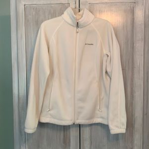 Columbia cream/beige fleece jacket Large